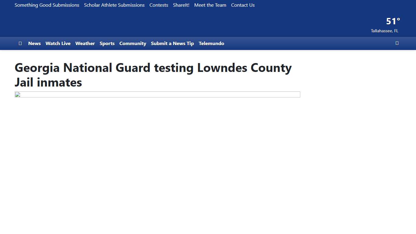 Georgia National Guard testing Lowndes County Jail inmates